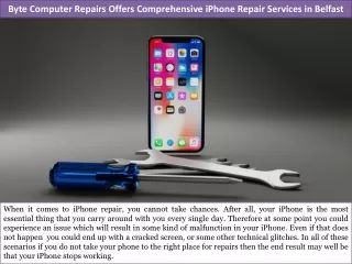 Byte Computer Repairs Offers Comprehensive iPhone Repair Services in Belfast