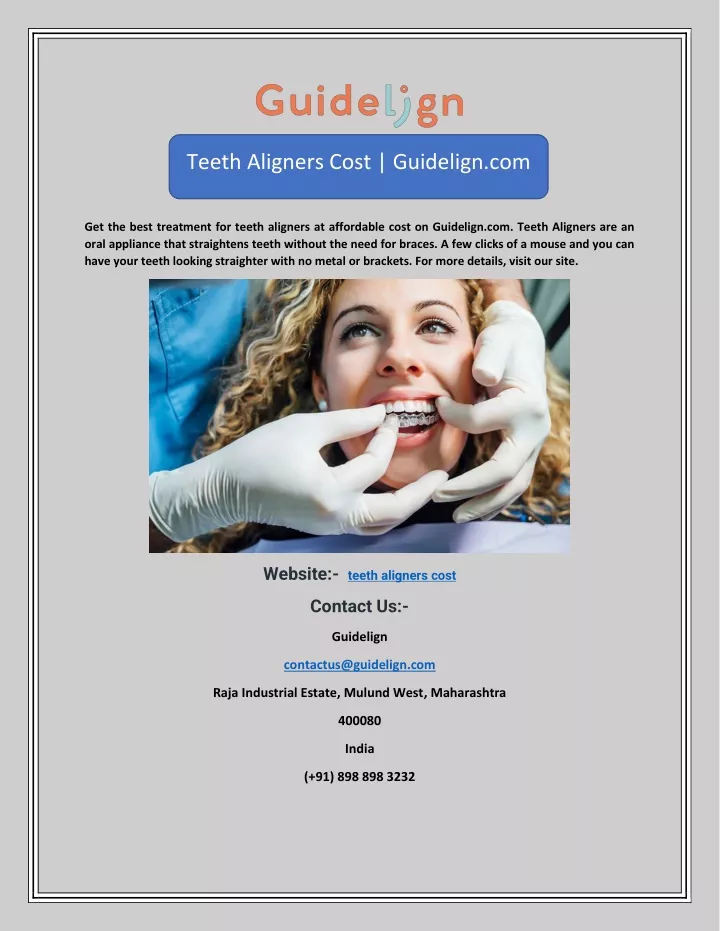 teeth aligners cost guidelign com