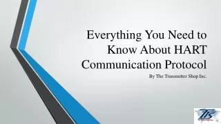 Everything You Need to Know About HART Communication Protocol