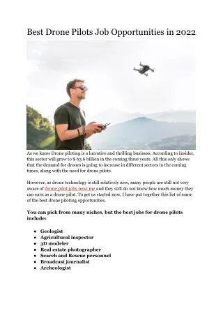 drone pilot job 2022