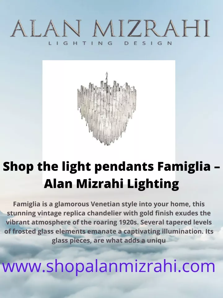 shop the light pendants famiglia alan mizrahi