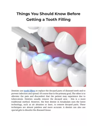 things you should know before getting a tooth