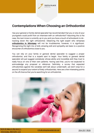 Contemplations When Choosing an Orthodontist