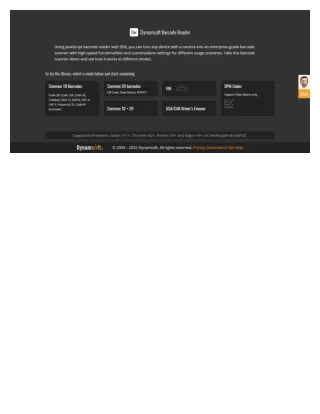 Barcode Reader JavaScript Demo | Dynamsoft