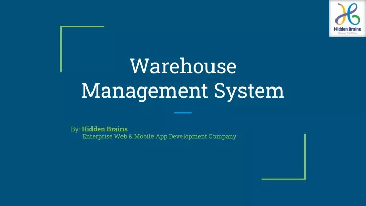 Ppt - Warehouse Management System Powerpoint Presentation, Free 