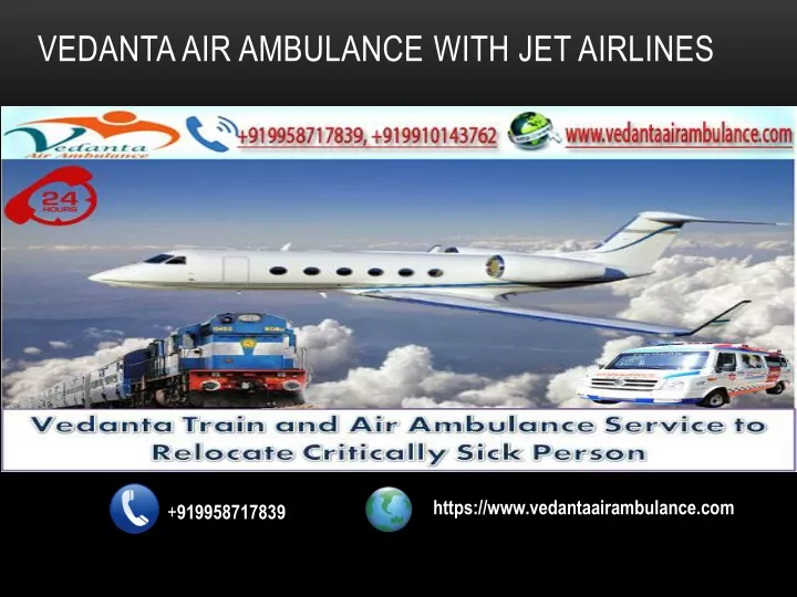 vedanta air ambulance with jet airlines