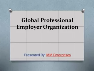 global professional employer organization