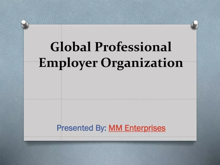 global professional employer organization