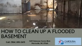 How to Clean Up a Flooded Basement