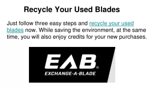 recycle your used blades