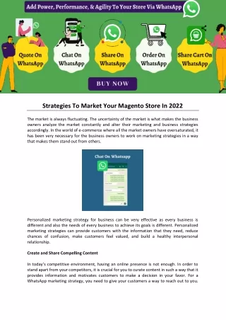 strategies to market your magento store in 2022