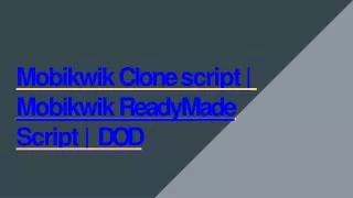 mobikwik clone script