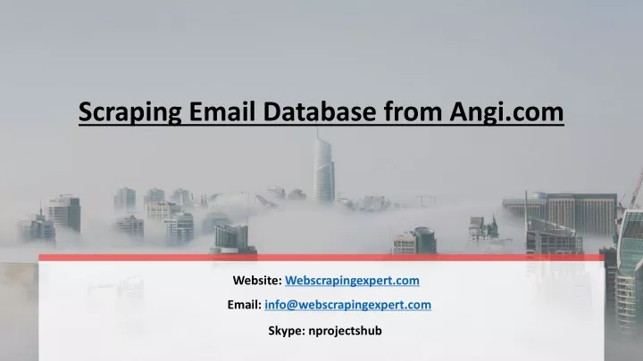 scraping email database from angi com