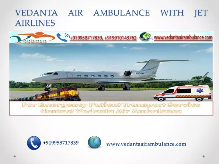 vedanta air ambulance with jet airlines