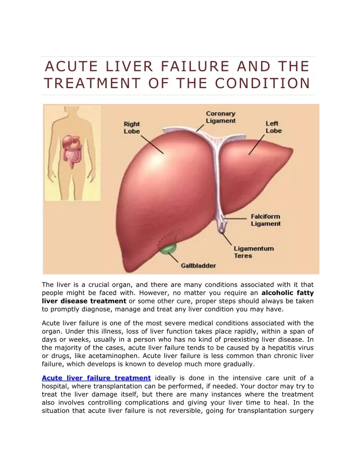 acute liver failure and the treatment