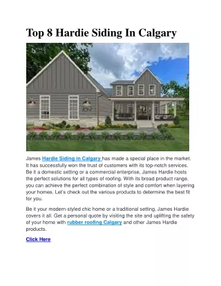 top 8 hardie siding in calgary