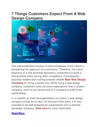 7 things customers expect from a web design