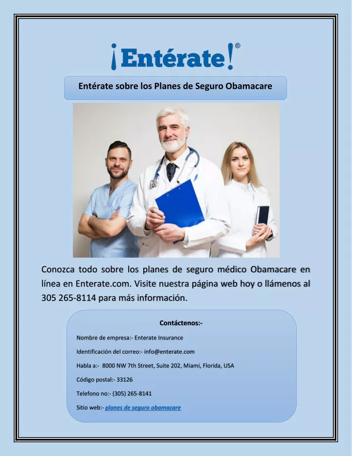 ent rate sobre los planes de seguro obamacare