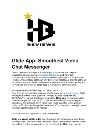 glide app smoothest video chat messenger