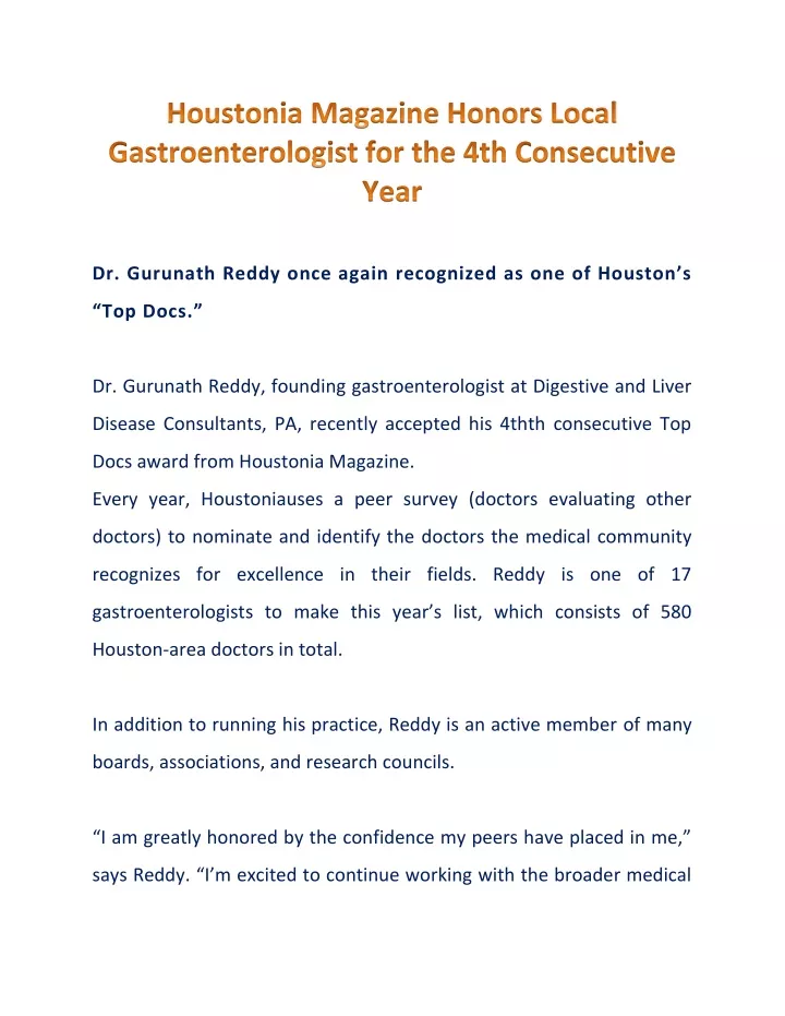 dr gurunath reddy once again recognized
