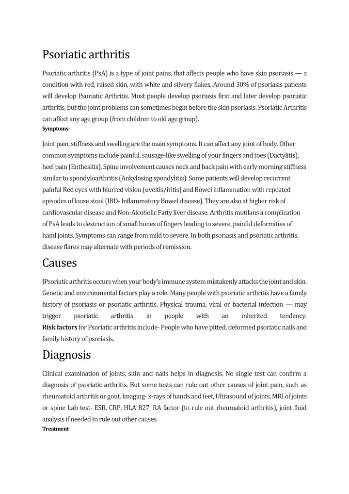 psoriatic arthritis