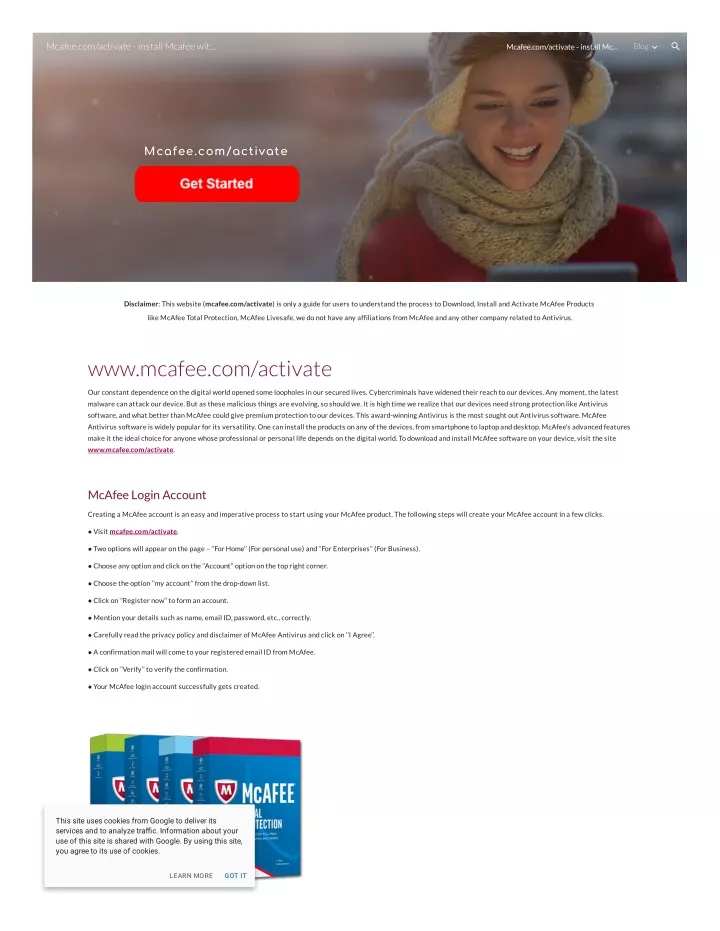 mcafee com activate install mcafee wit