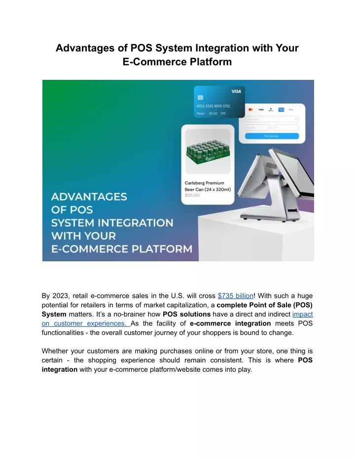 PPT Advantages Of POS System Integration With Your E Commerce Platform PowerPoint Presentation