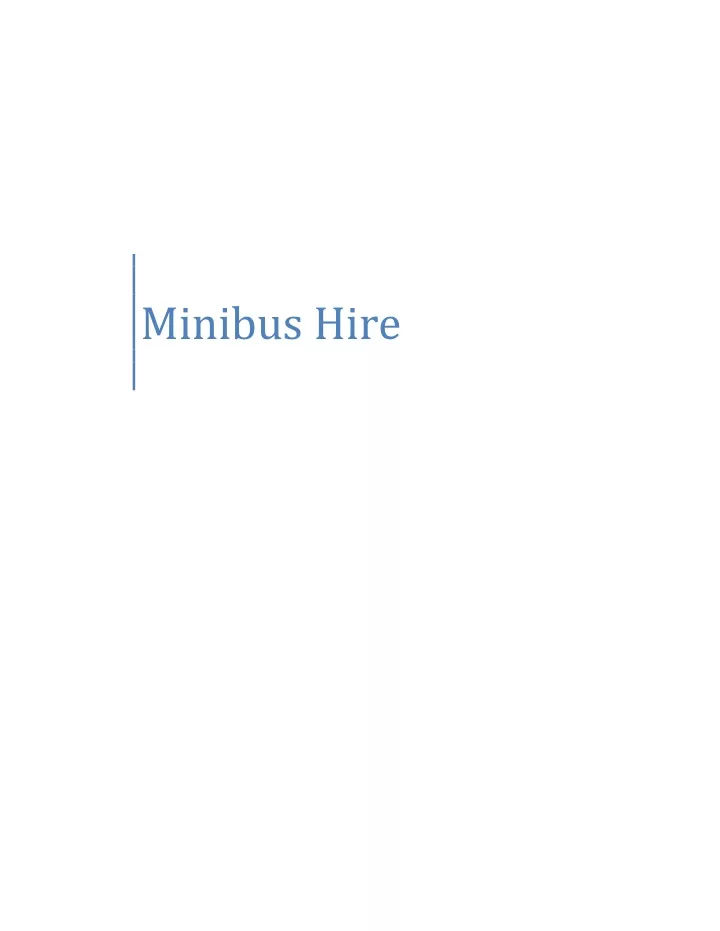 minibus hire