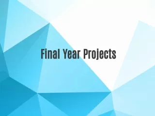 Final Year Projects