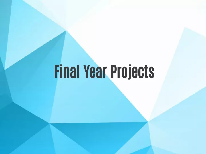 final year projects