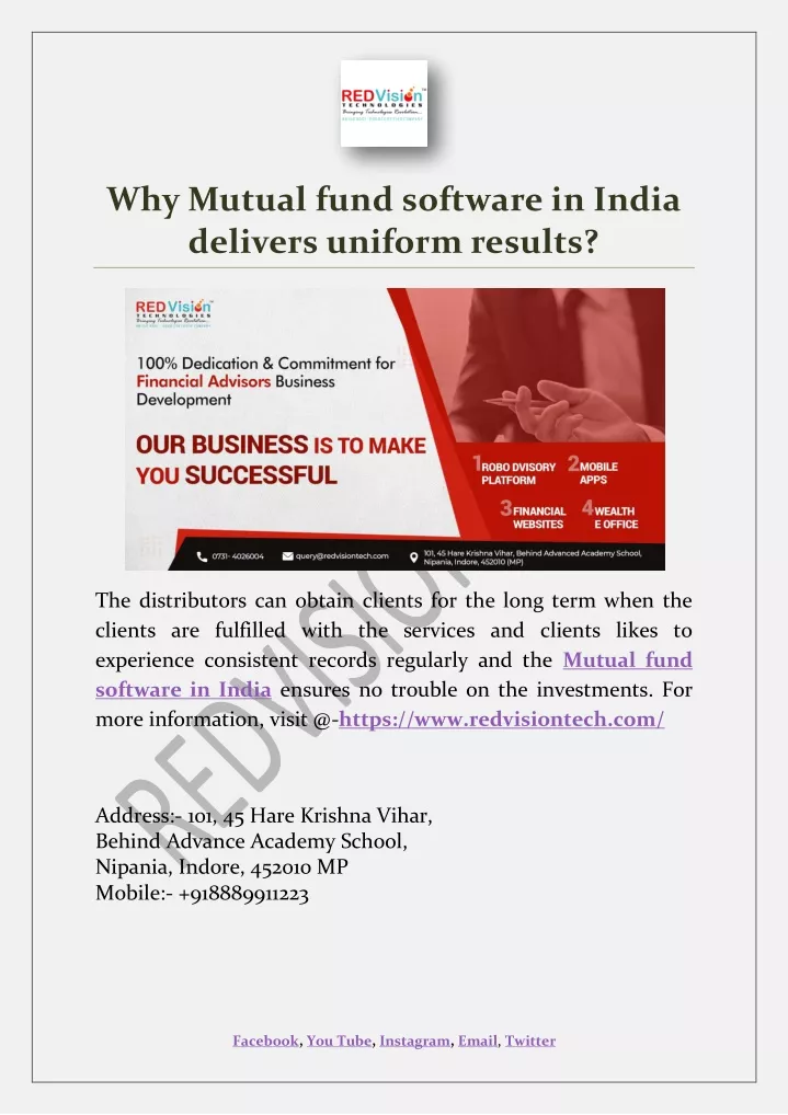 why mutual fund software in india delivers