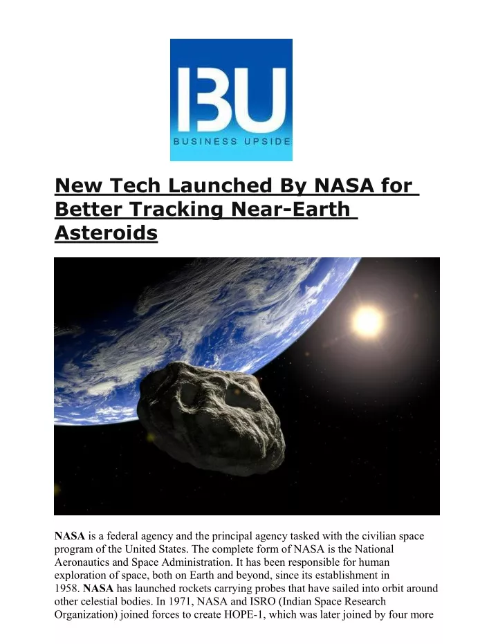 new tech launched by nasa for better tracking