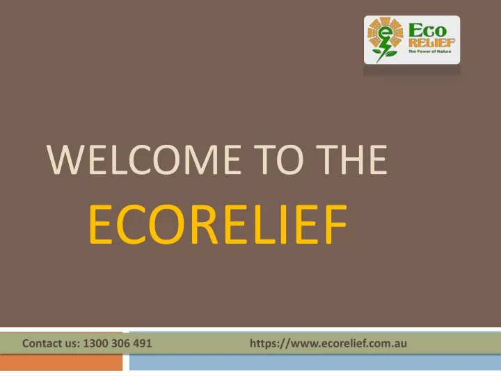 welcome to the ecorelief