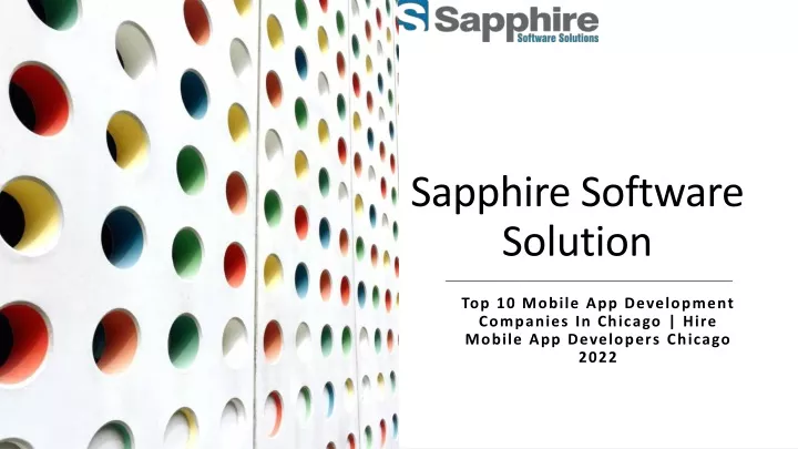 sapphire software solution