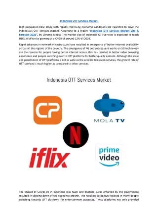 Indonesia OTT Services Market Size & Forecast 2026