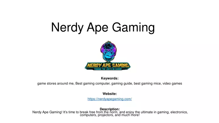 nerdy ape gaming