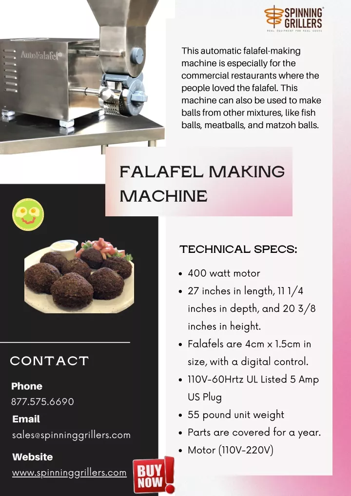 this automatic falafel making machine
