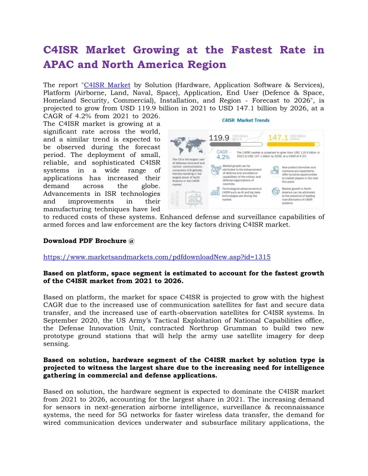 c4isr market growing at the fastest rate in apac