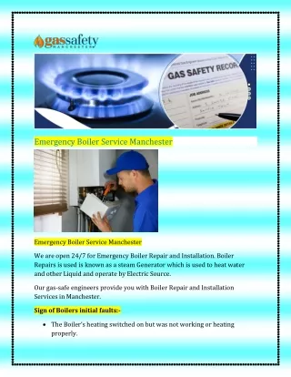 emergency boiler service manchester