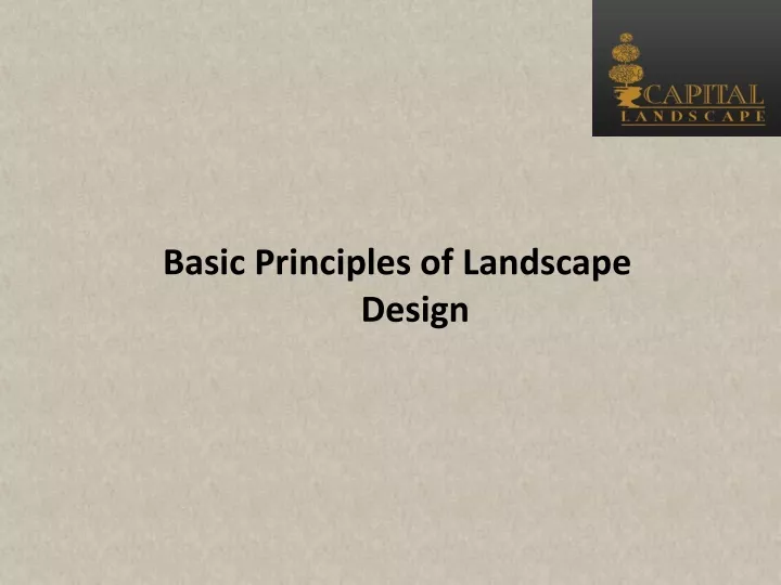 PPT - Basic Principles of Landscape Design PowerPoint Presentation ...