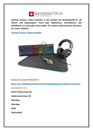 Gaming-Tastatur online bestellen  Bürobedarf24.ch