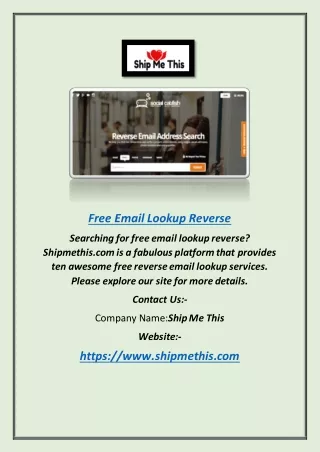 free email lookup reverse