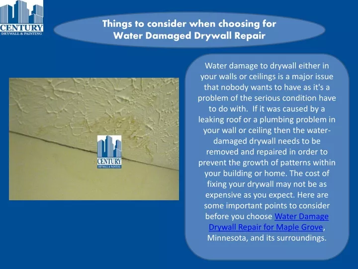 things to consider when choosing for water