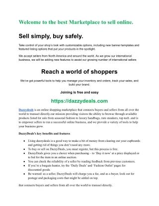 Create an Online Store