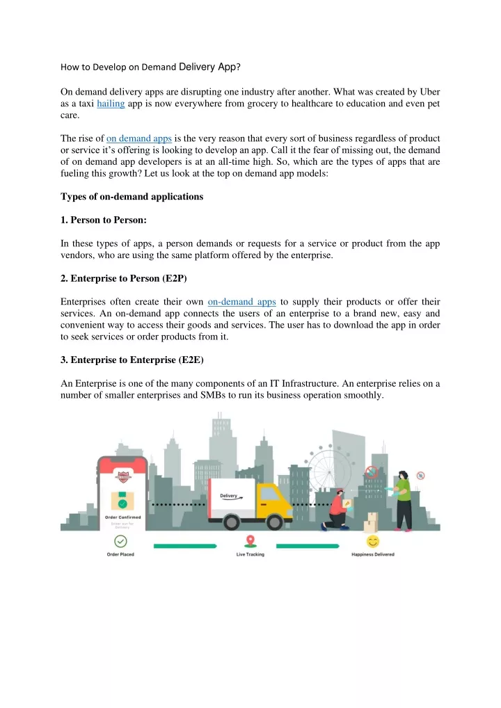 how to develop on demand delivery app