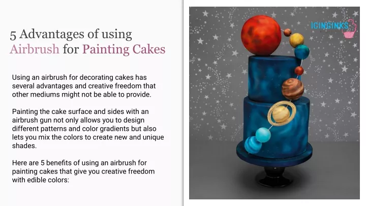 5 advantages of using airbrush for painting cakes
