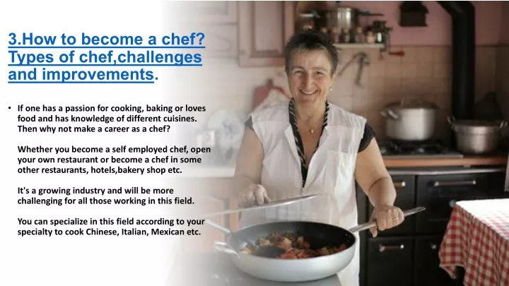 3 how to become a chef types of chef challenges