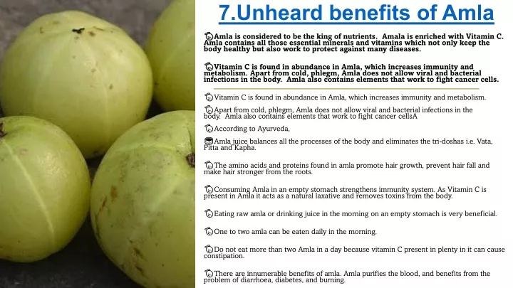 7 unheard benefits of amla