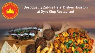 Best Quality Zabhia Halal Dishes Houston at Gyro King Restaurant