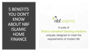 NBF Islamic Home Finance Benefits